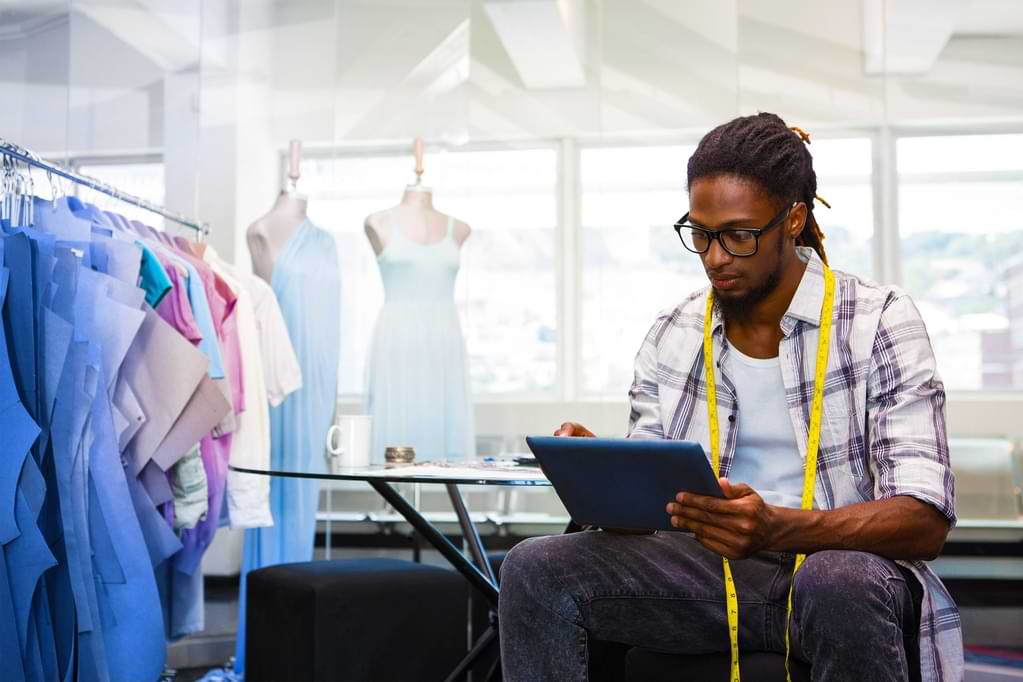 Apparel Software being used by an employee