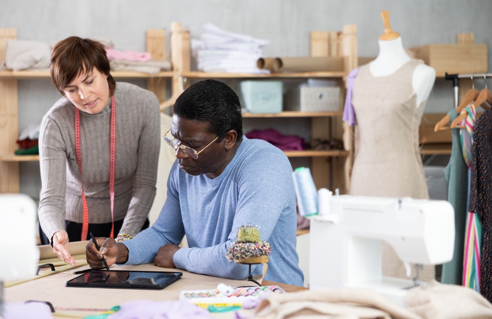 Apparel manufacturing equipment processing fabrics in a textile factory with garment costing software improving cost visibility and operational efficiency.

