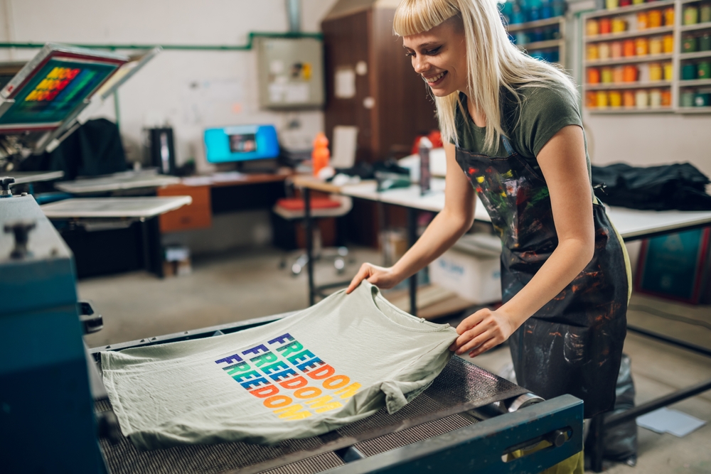 Printing onto a garment as part of an apparel decoration software managed manufacturing order
